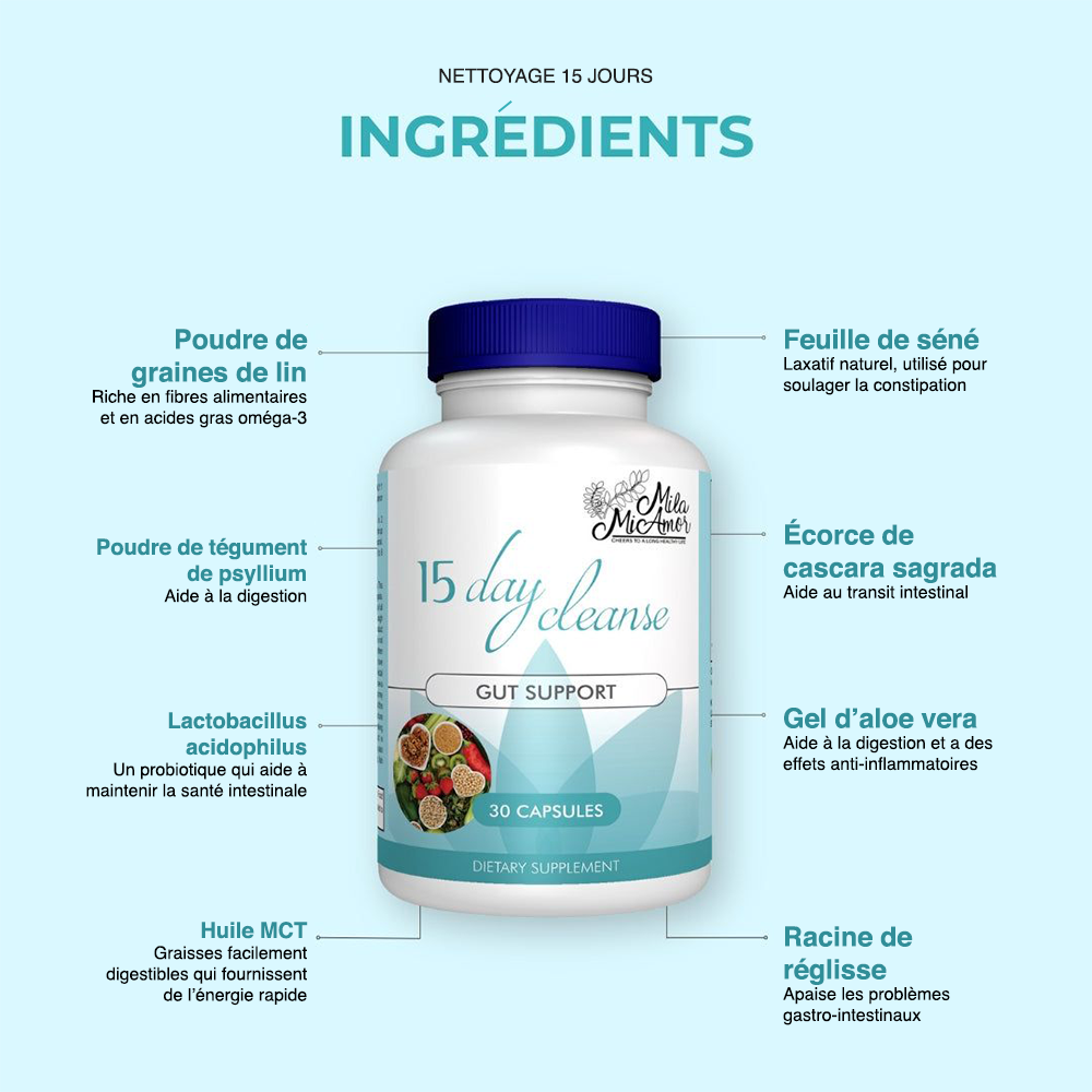 Cure Détox Intestins & Côlon 15 Jours