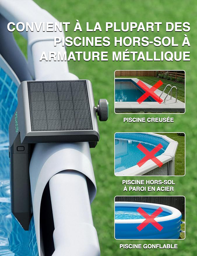 PoolHacker - Lampe Solaire LED pour Piscine