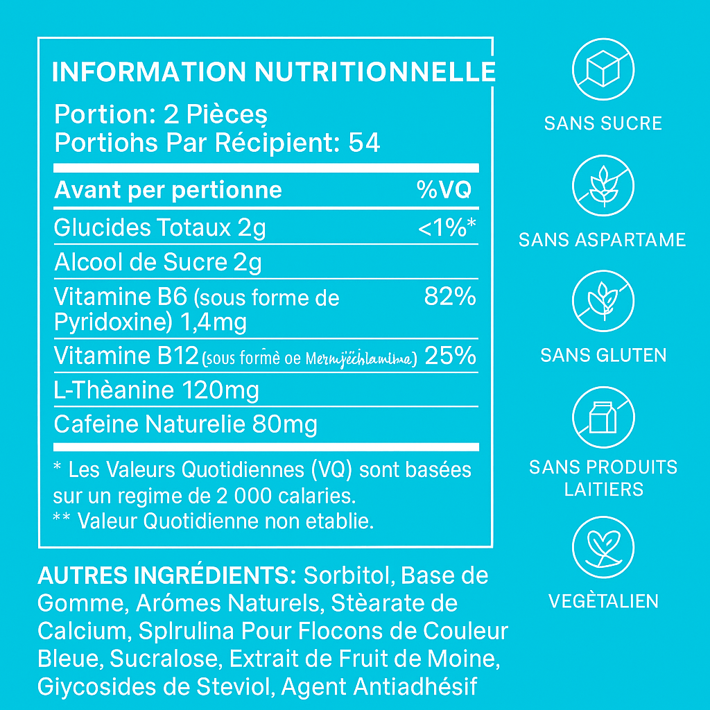 Pastilles Énergie Naturelles NeuroGum