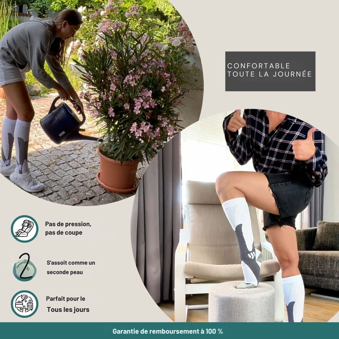Chaussettes compression Poppy Premium