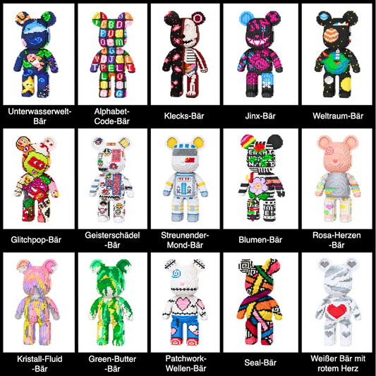 TeddyBlocks™ Riesiger Bär aus Bausteinen zum Zusammenbauen