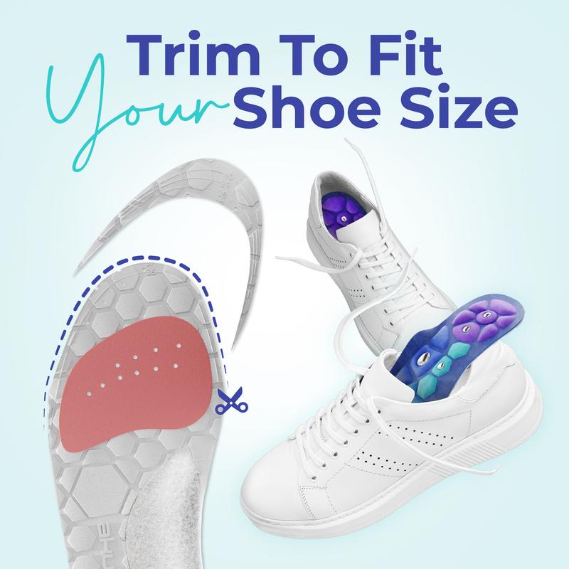 Shock Absorbing Insoles for All Day | Comfort Arch Support | All Shoes