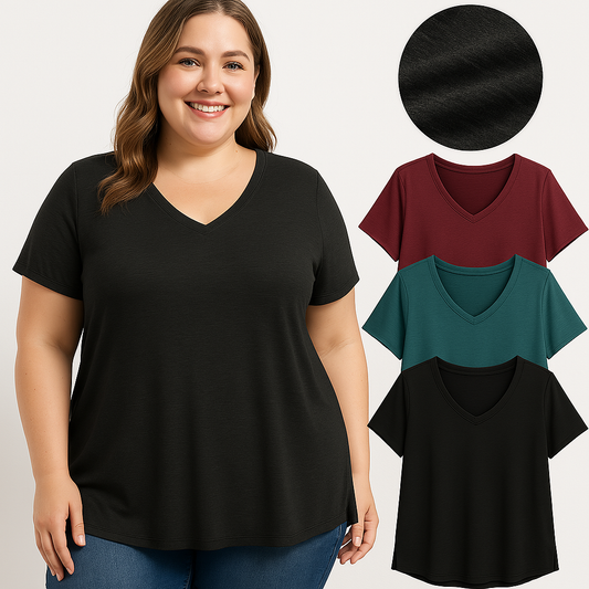 ConfiFlow™️ 3‑Pack V‑Neck Tees